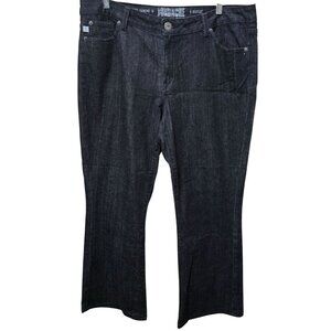 Jordache Premium Bootcut Jeans Size 16 Black Denim wardrobe staple classic goth